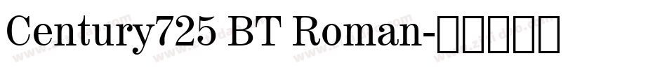 Century725 BT Roman字体转换